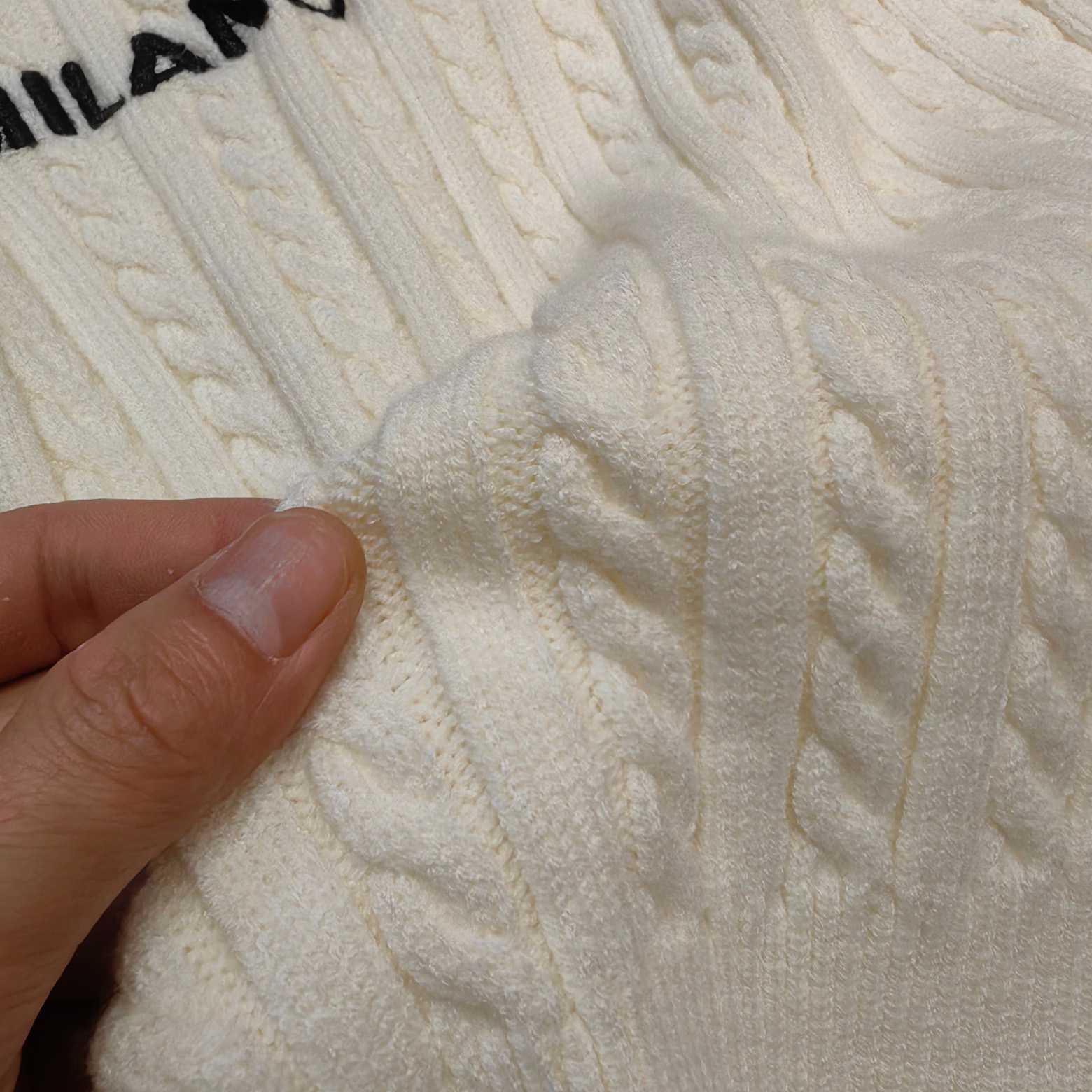 Dolce & Gabbana White Logo-embroidery Virgin Wool Jumper - 