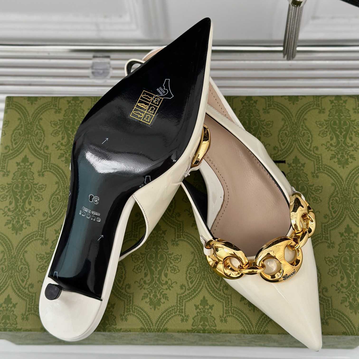 Gucci Women's Slingback With Marina Chain  - 