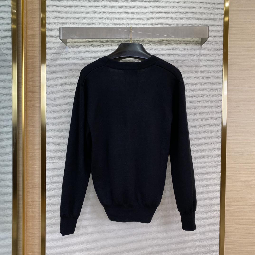 Gucci Double Wool Cardigan With Embroidery - 