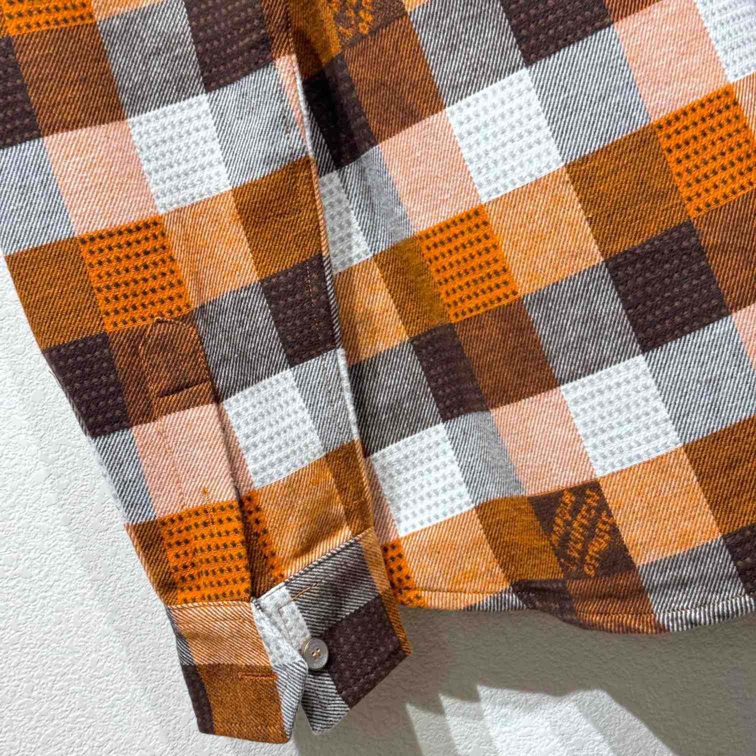 Louis Vuitton Button-Down Long-Sleeved Flannel Shirt  1AFXSJ - 