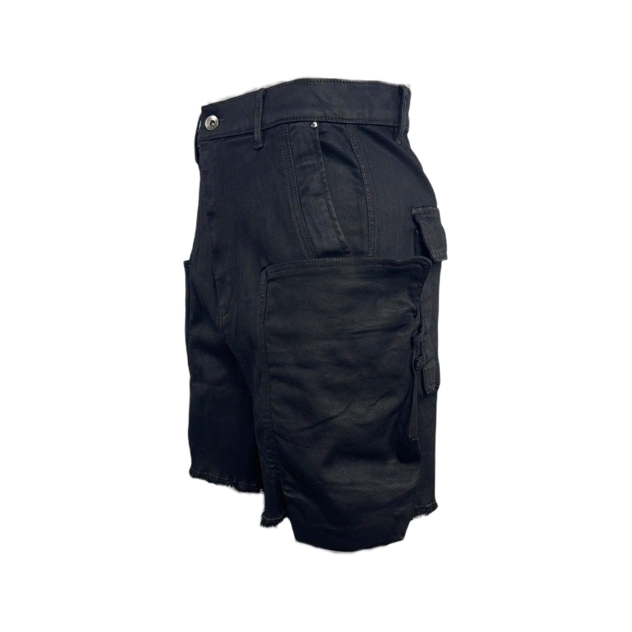 Rick Owens 'stefan' Denim Cargo Shorts - 