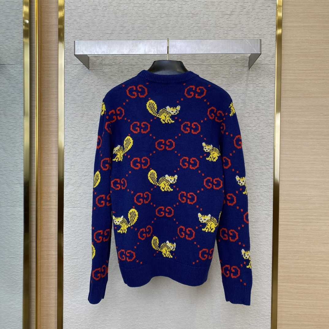 Gucci Freya Hartas Gg Animal Wool Sweater - 