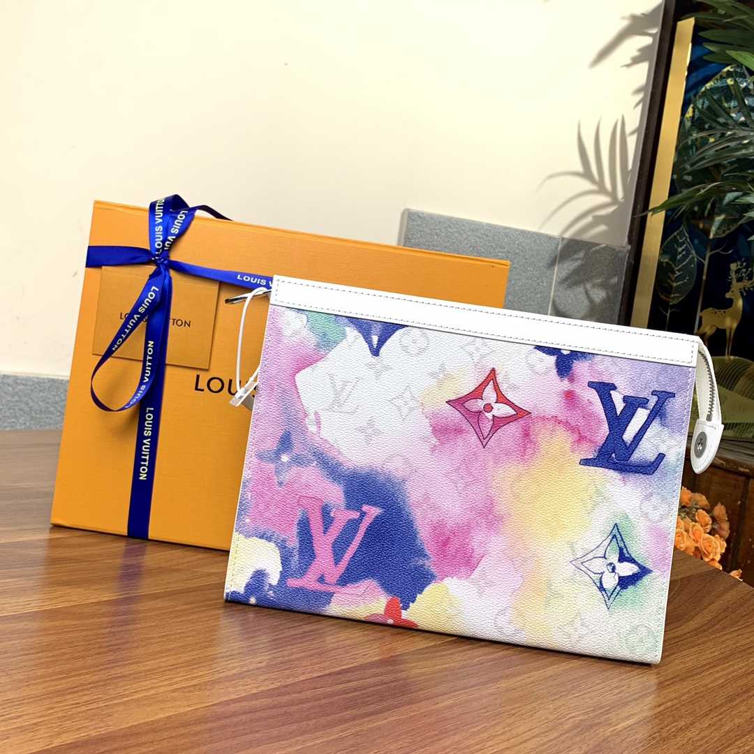 Louis Vuitton Pochette Voyage Monogram Watercolor  26x20x5cm - DesignerGu