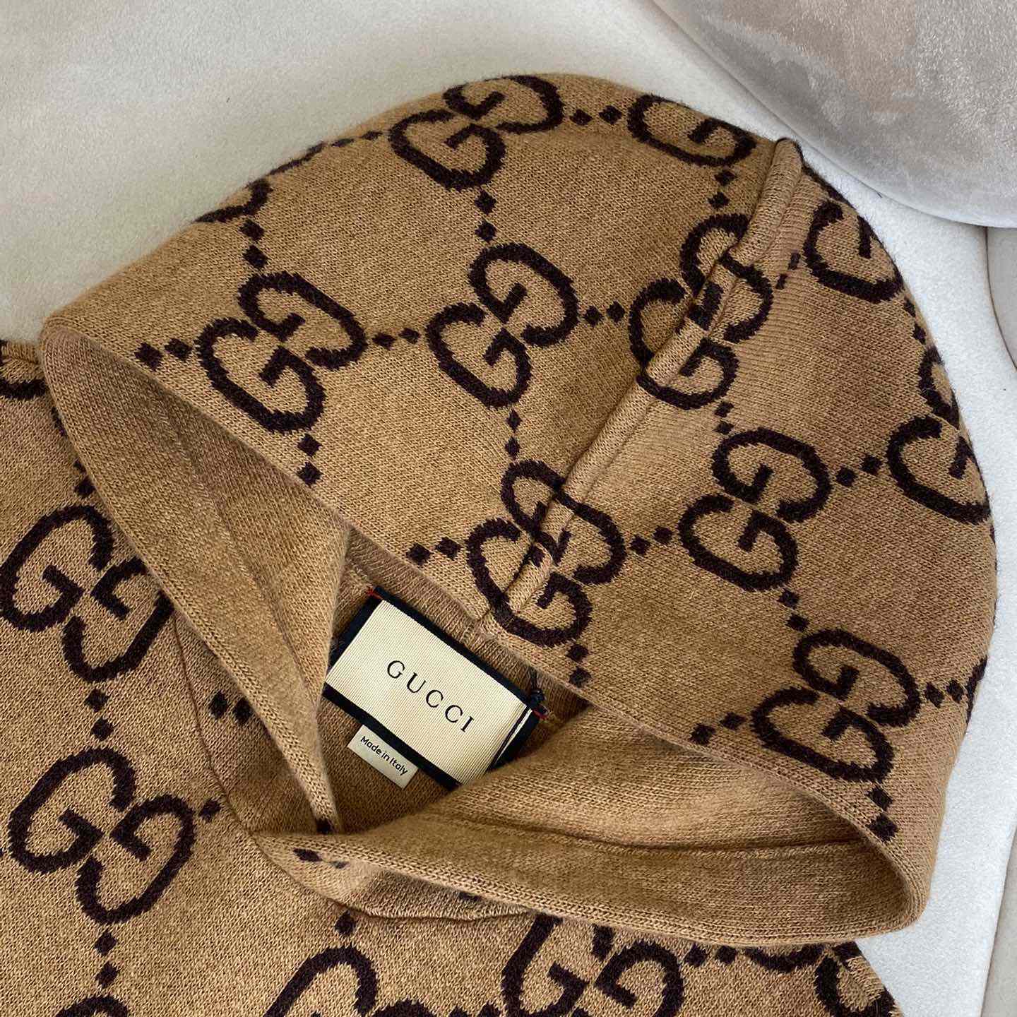 Gucci GG Wool Hooded Sweatshirt - 