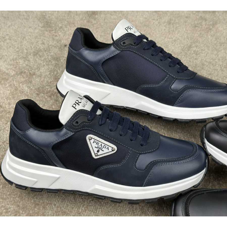 Prada Leather And Re-Nylon Sneakers - 