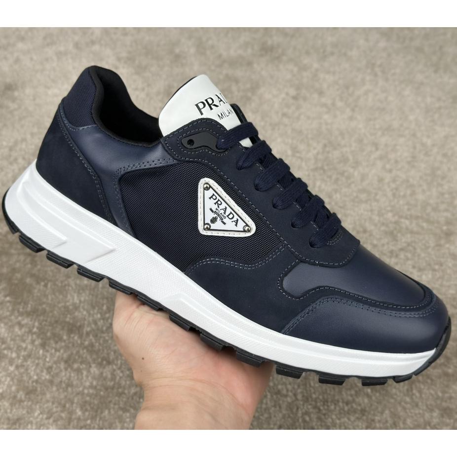Prada Leather And Re-Nylon Sneakers - 