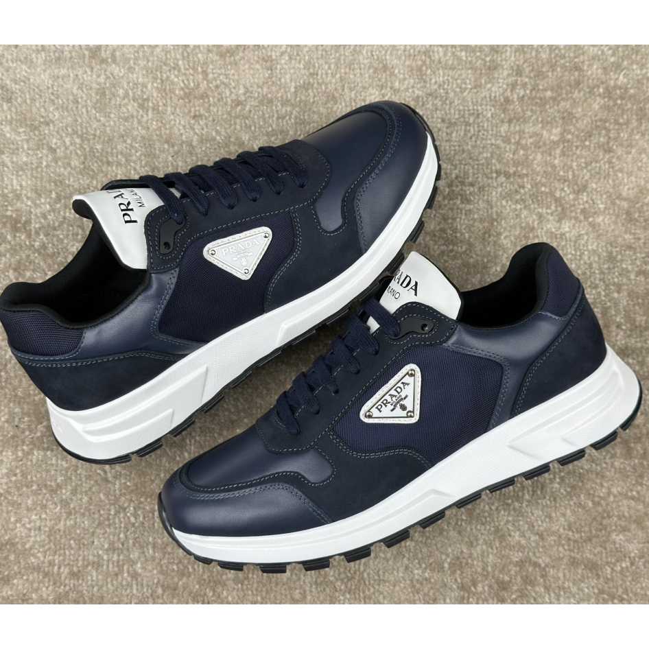 Prada Leather And Re-Nylon Sneakers - 