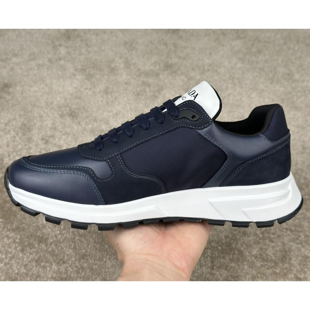 Prada Leather And Re-Nylon Sneakers - 
