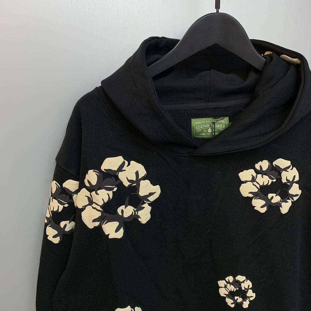 Denim Tears Cactus Tears Wreath Hoodie Black - 