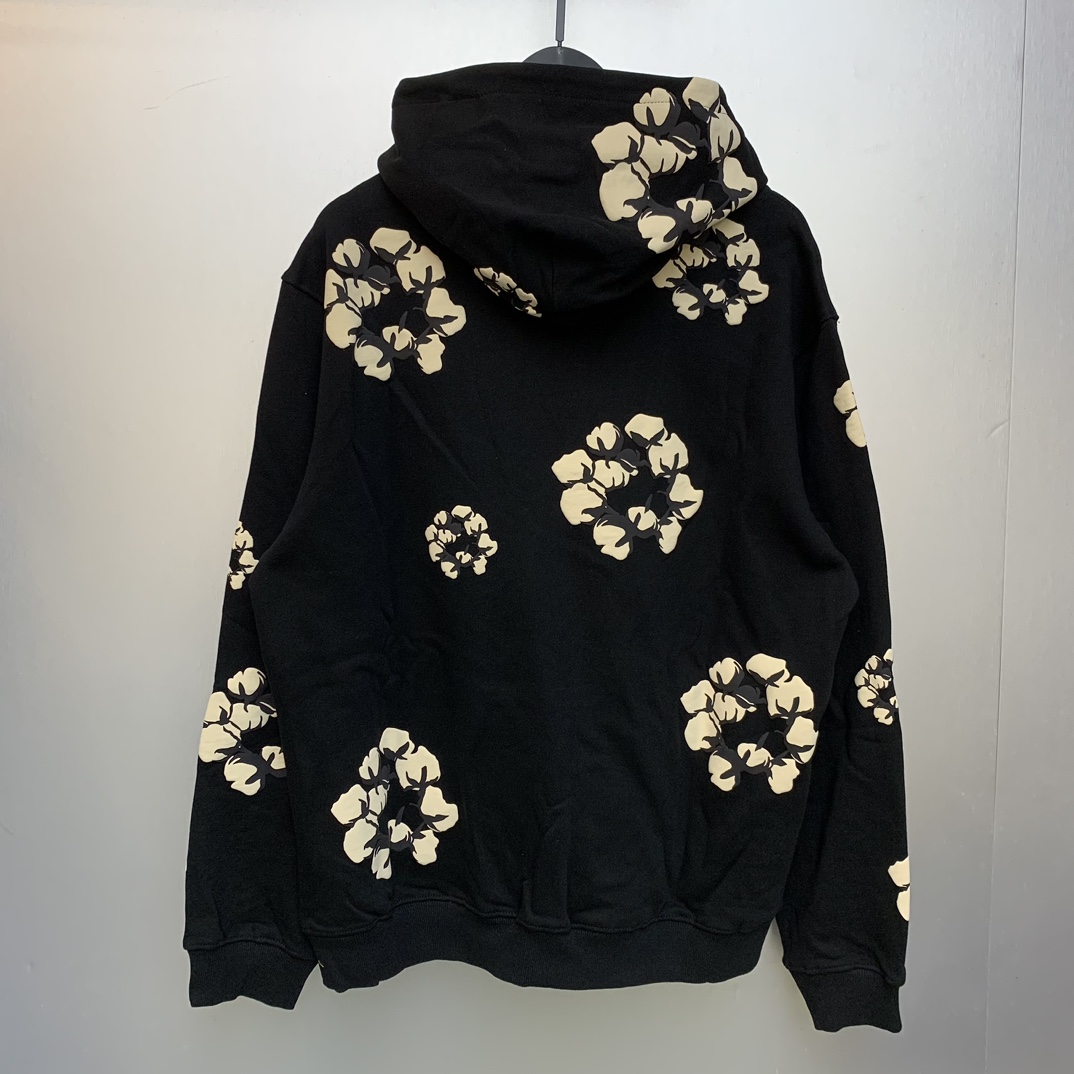 Denim Tears Cactus Tears Wreath Hoodie Black - 