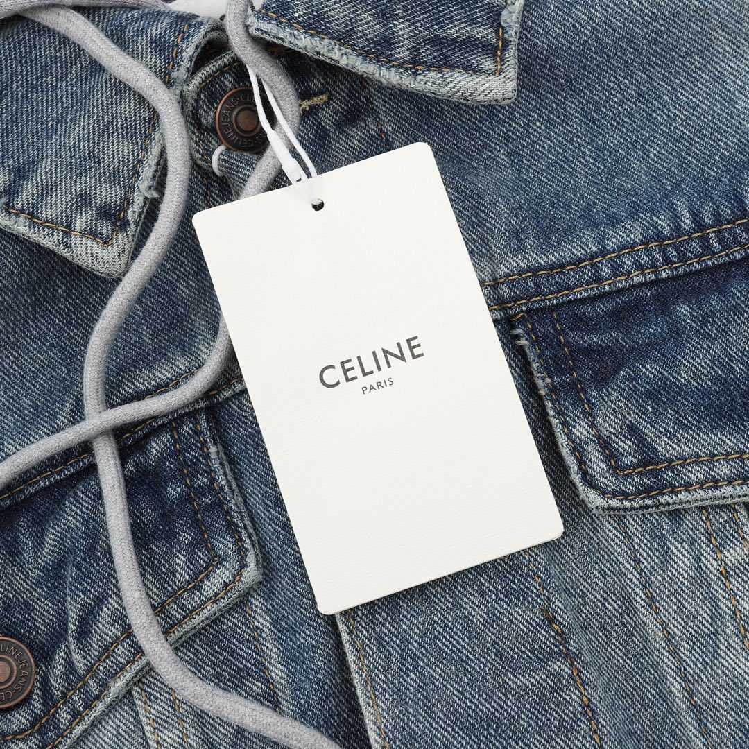 Celine Hooded Denim Jacket - 