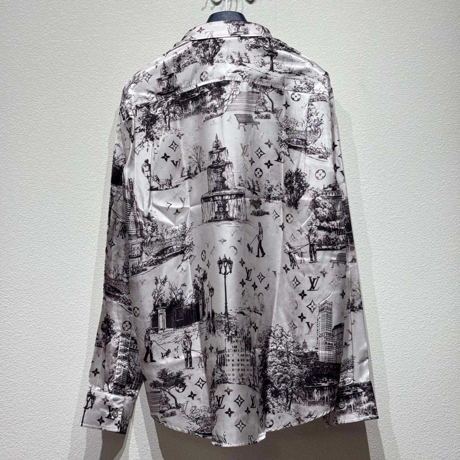 Louis Vuitton Long-Sleeved Silk Shirt   - 