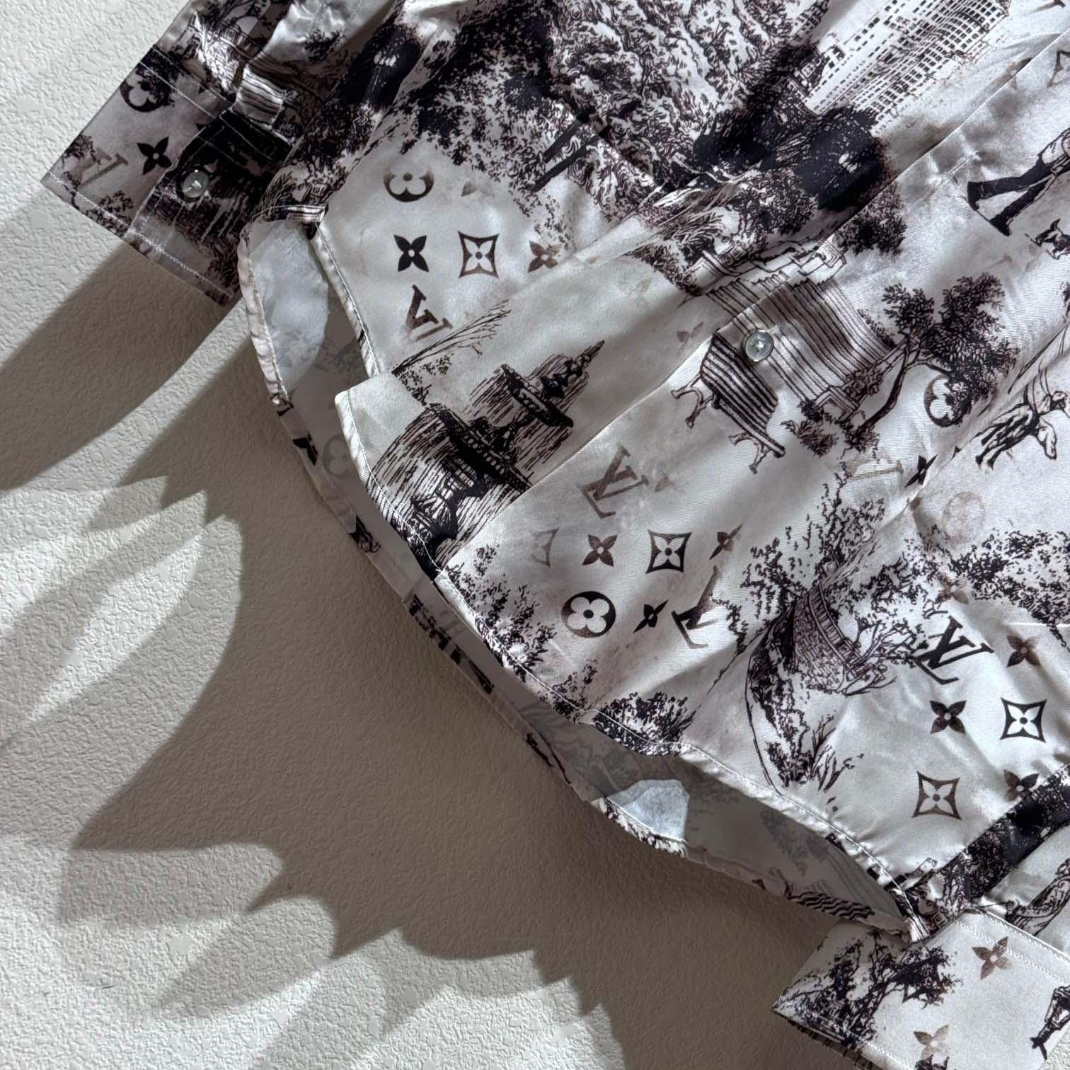 Louis Vuitton Long-Sleeved Silk Shirt   - 