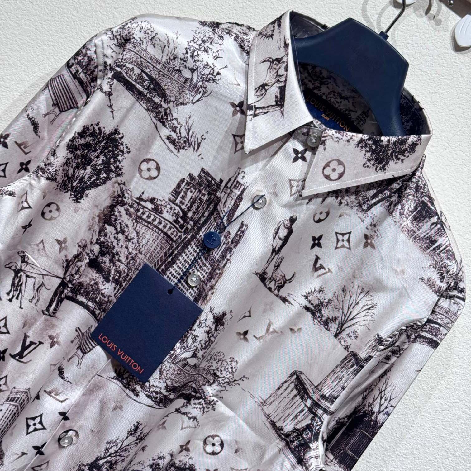 Louis Vuitton Long-Sleeved Silk Shirt   - 