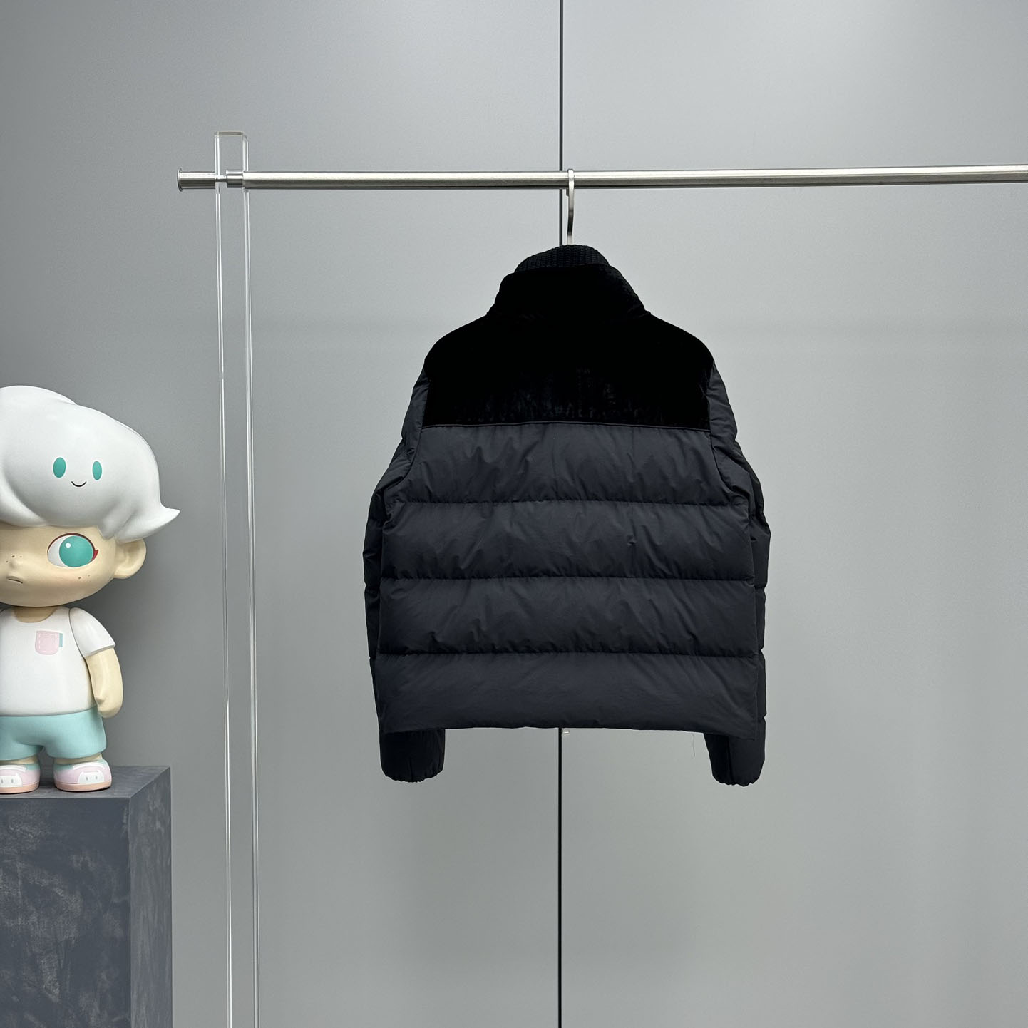 Moncler Auffrique  Velvet-trimmed Down Jacket - 