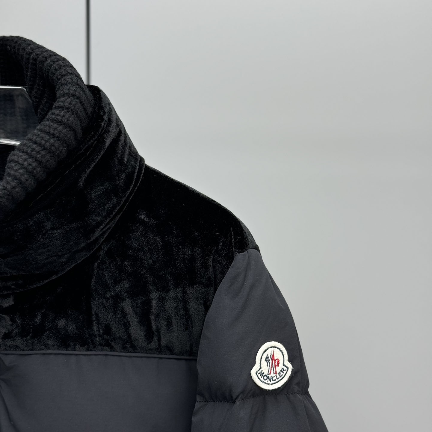Moncler Auffrique  Velvet-trimmed Down Jacket - 