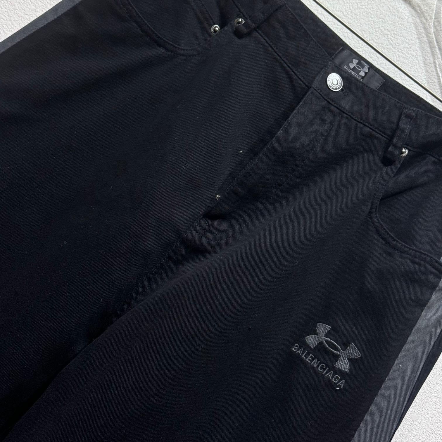 Balenciaga Under Armour® Tracksuit Denim Pants In Black  - 