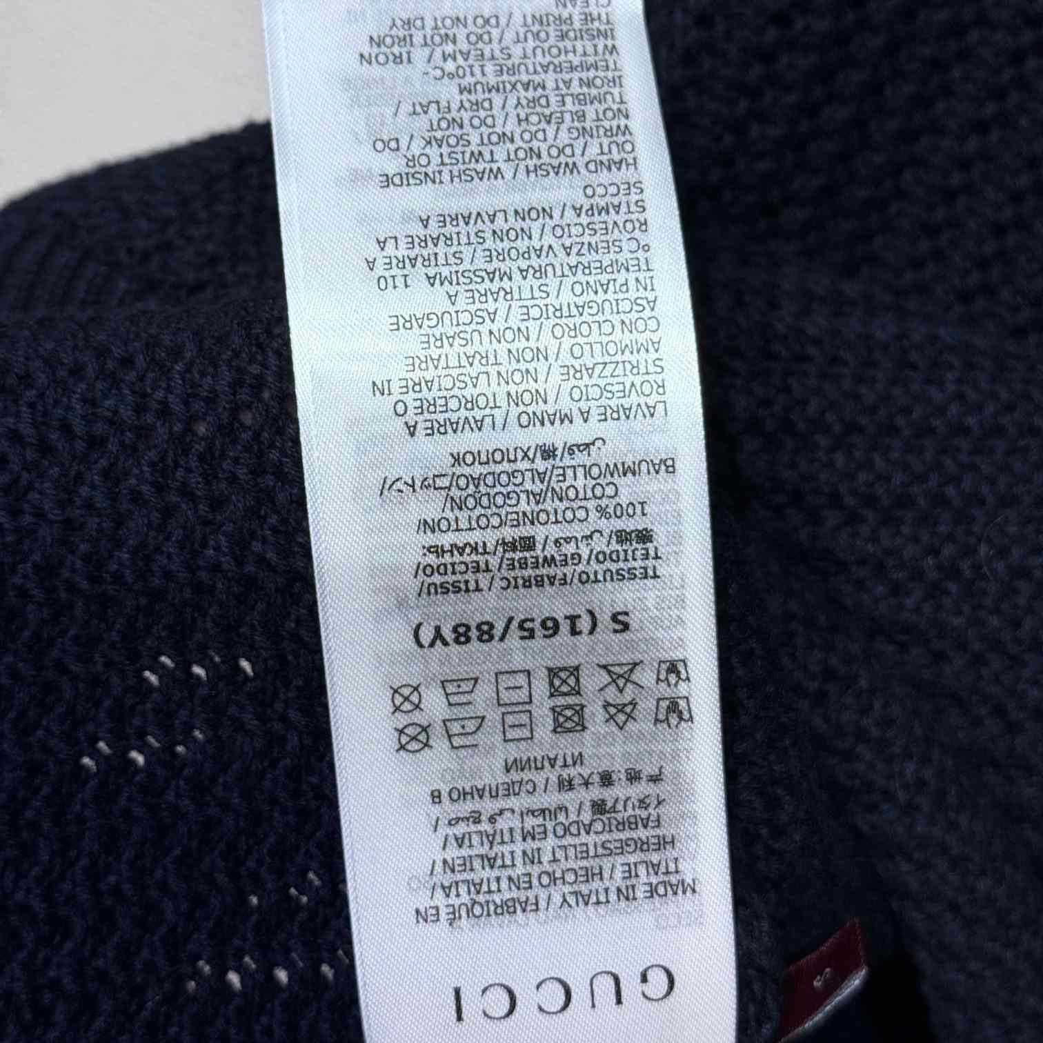 Gucci Ajour Cotton Knit Cardigan With Web - 