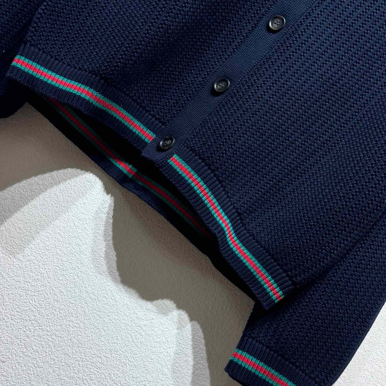 Gucci Ajour Cotton Knit Cardigan With Web - 