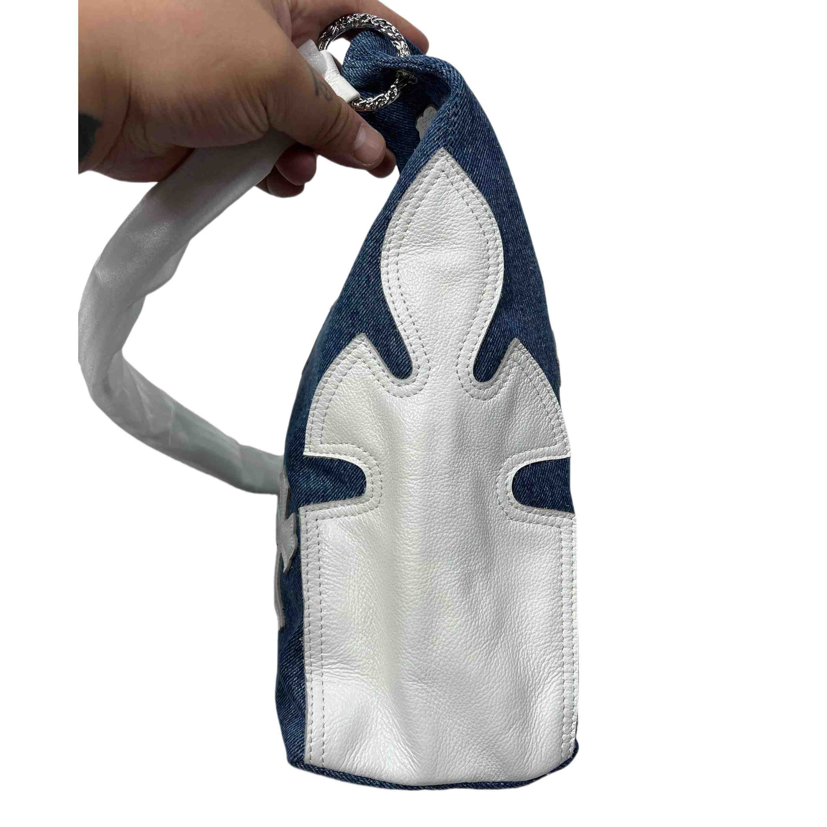 Chrome Heart Denim Shoulder Bag  (40-30-11cm) - 