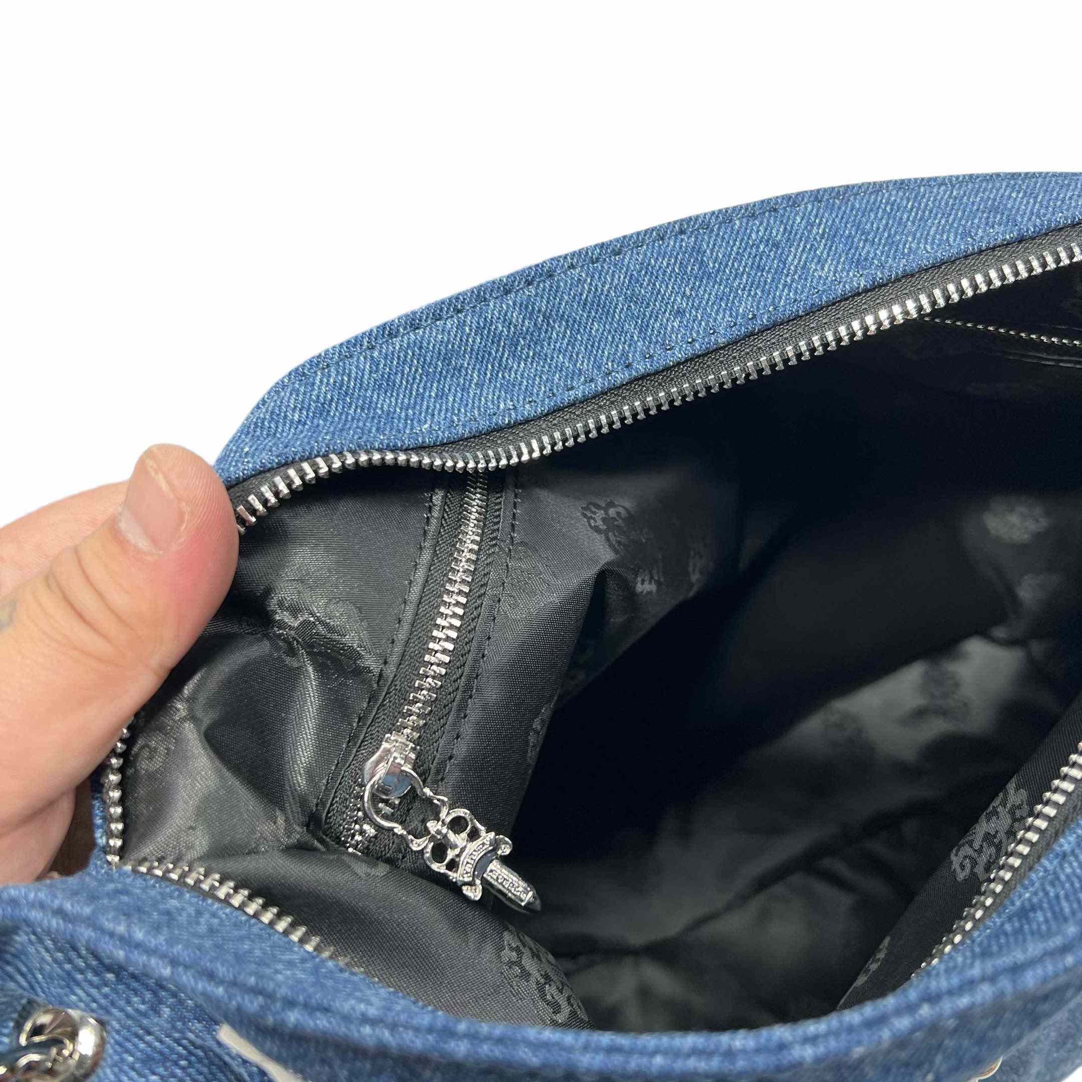 Chrome Heart Denim Shoulder Bag  (40-30-11cm) - 