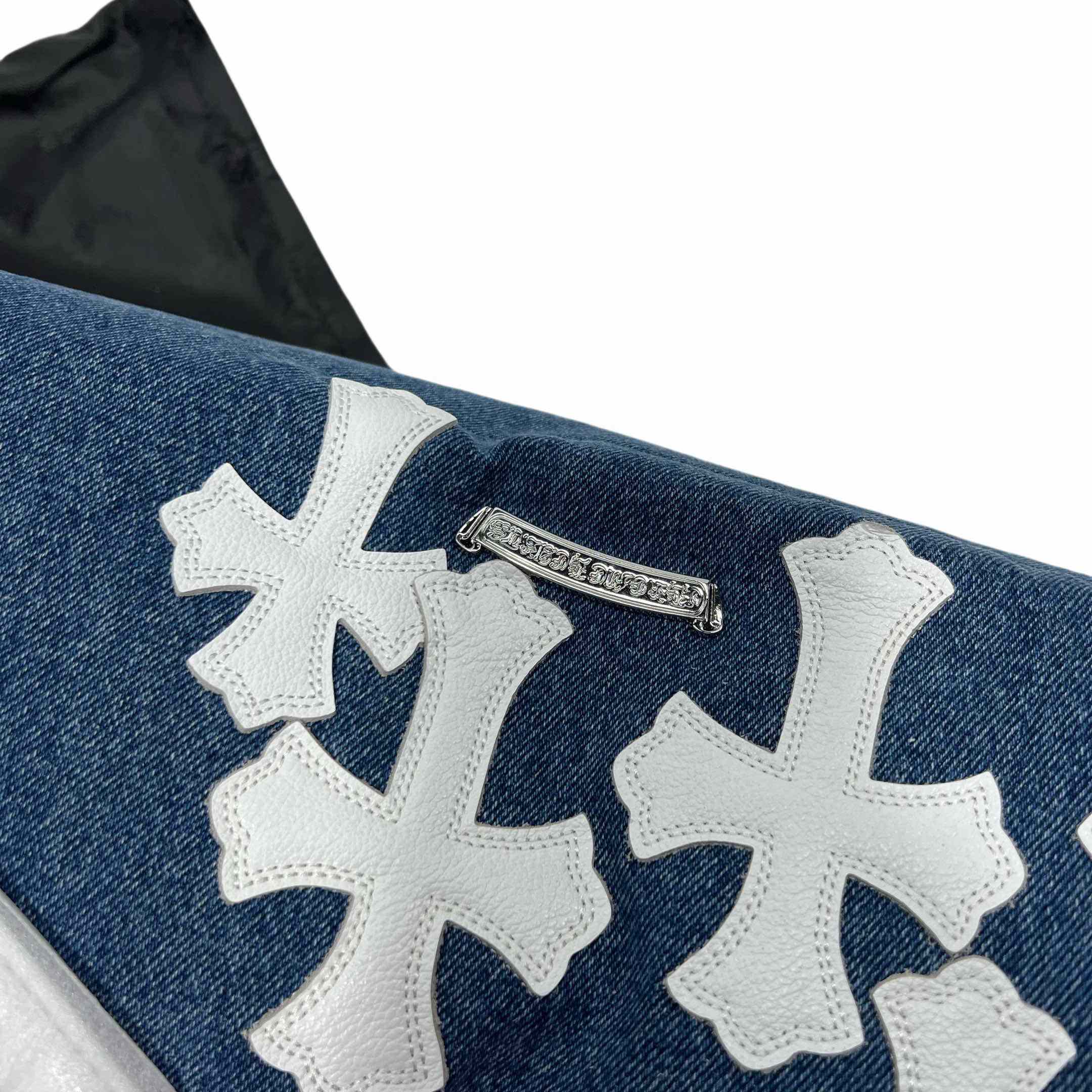 Chrome Heart Denim Shoulder Bag  (40-30-11cm) - 