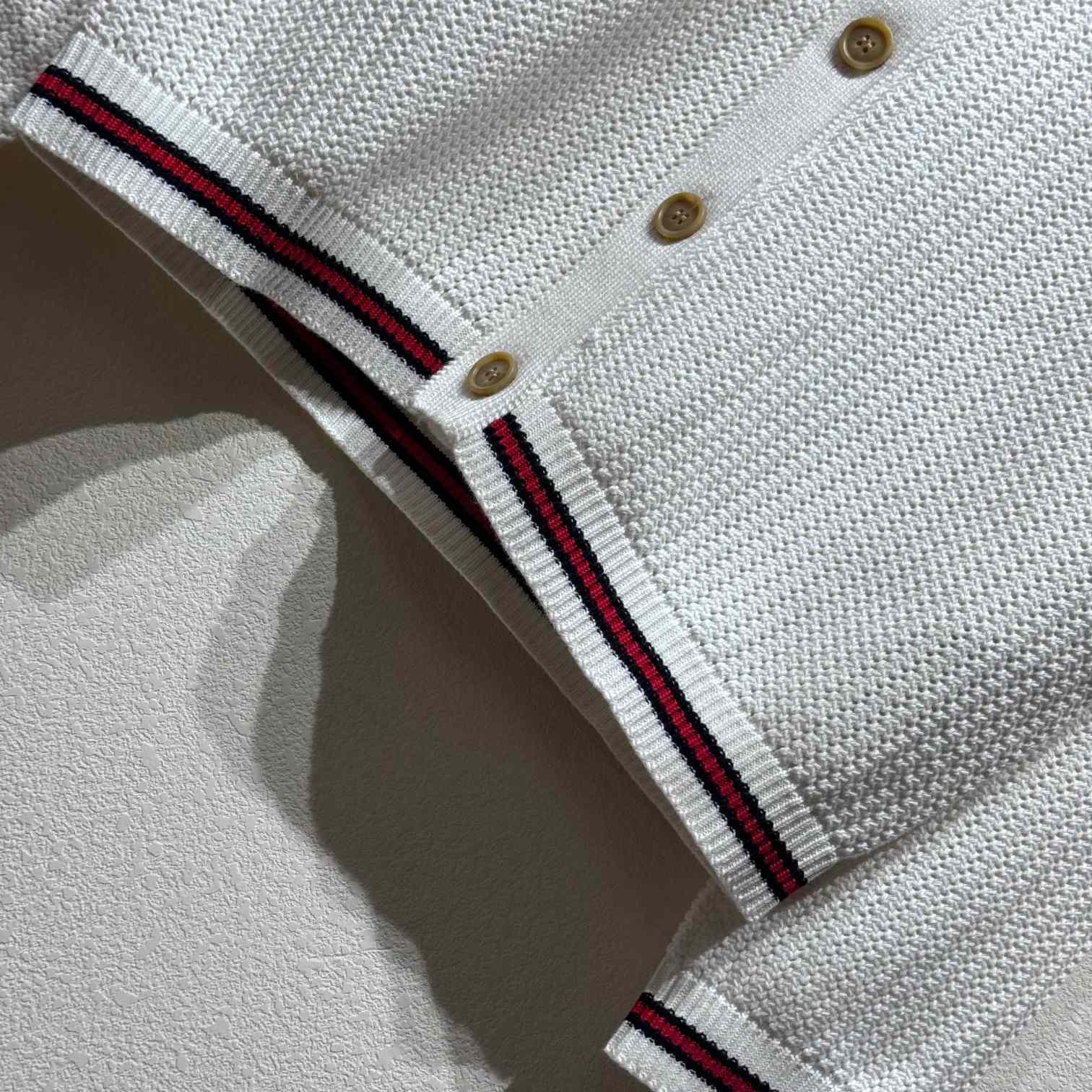 Gucci Ajour Cotton Knit Cardigan With Web - 