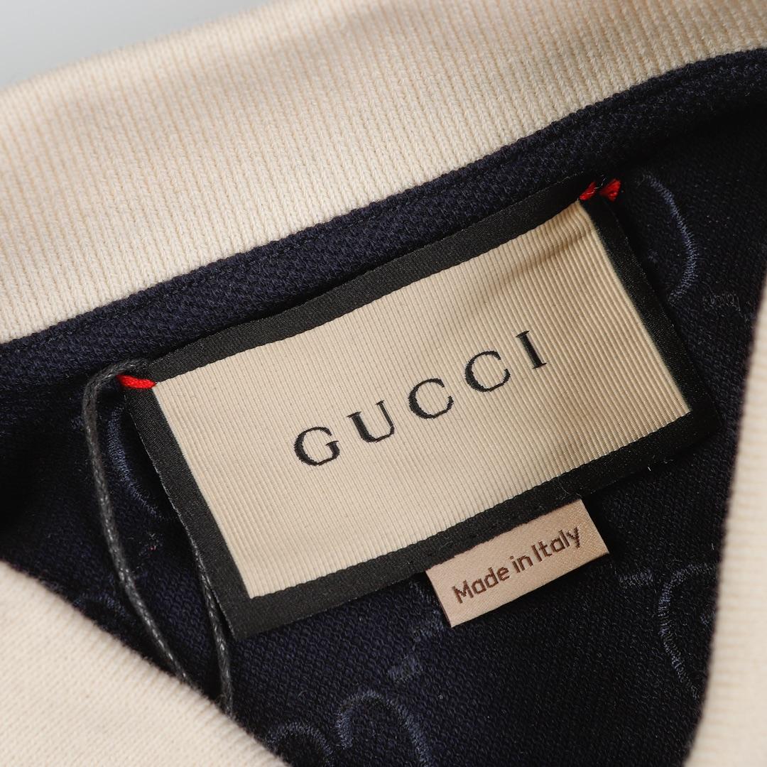 Gucci Cotton polo shirt with GG Embroidery - 