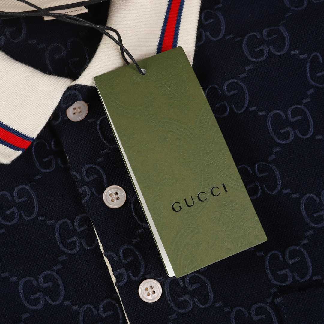 Gucci Cotton polo shirt with GG Embroidery - 