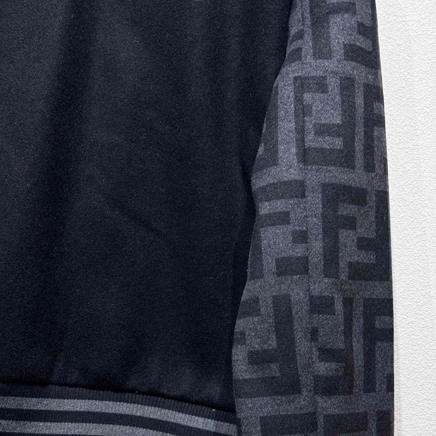 Fendi Black Wool Bomber Jacket - 