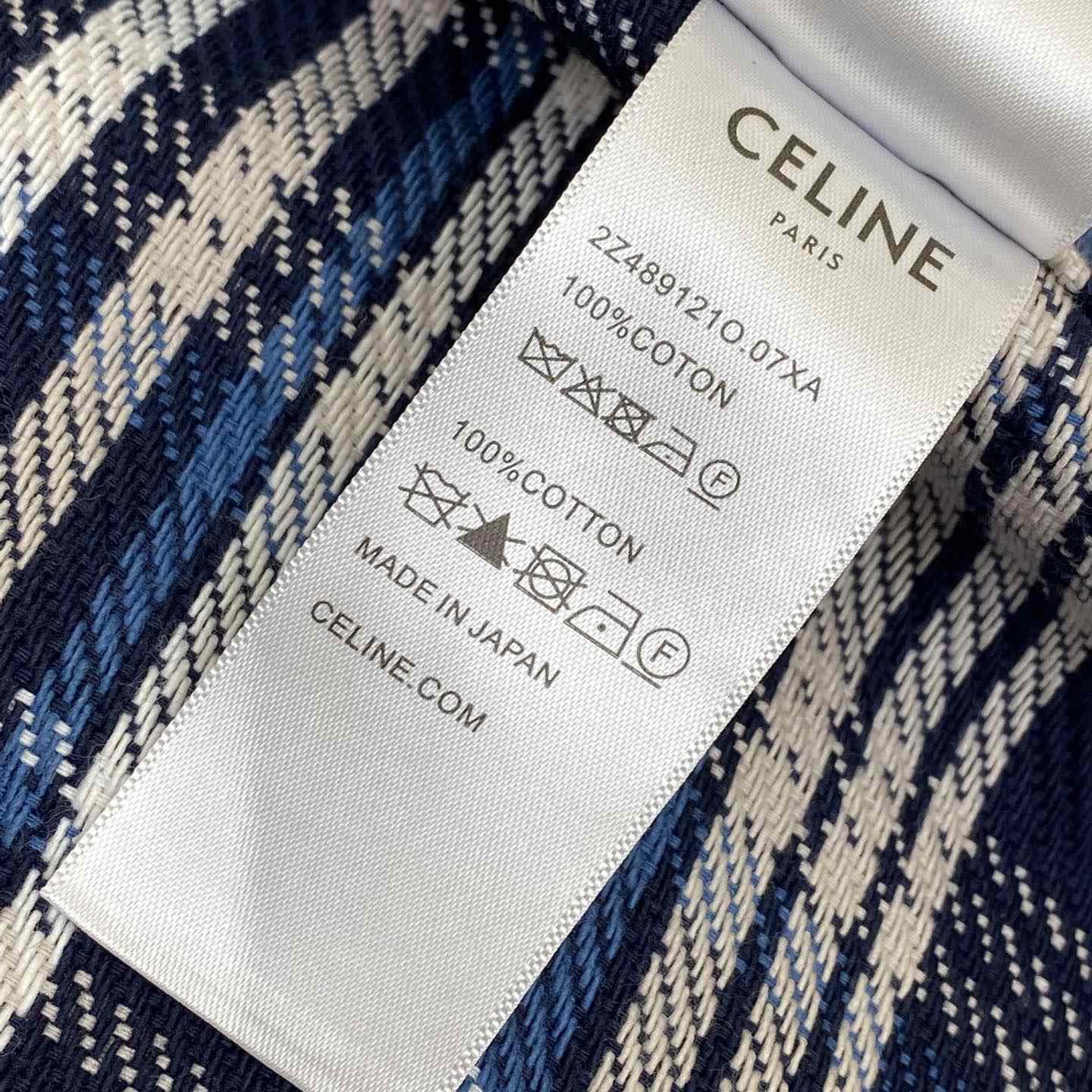 Celine Loose Lumberjack Shirt In Check Cotton - 