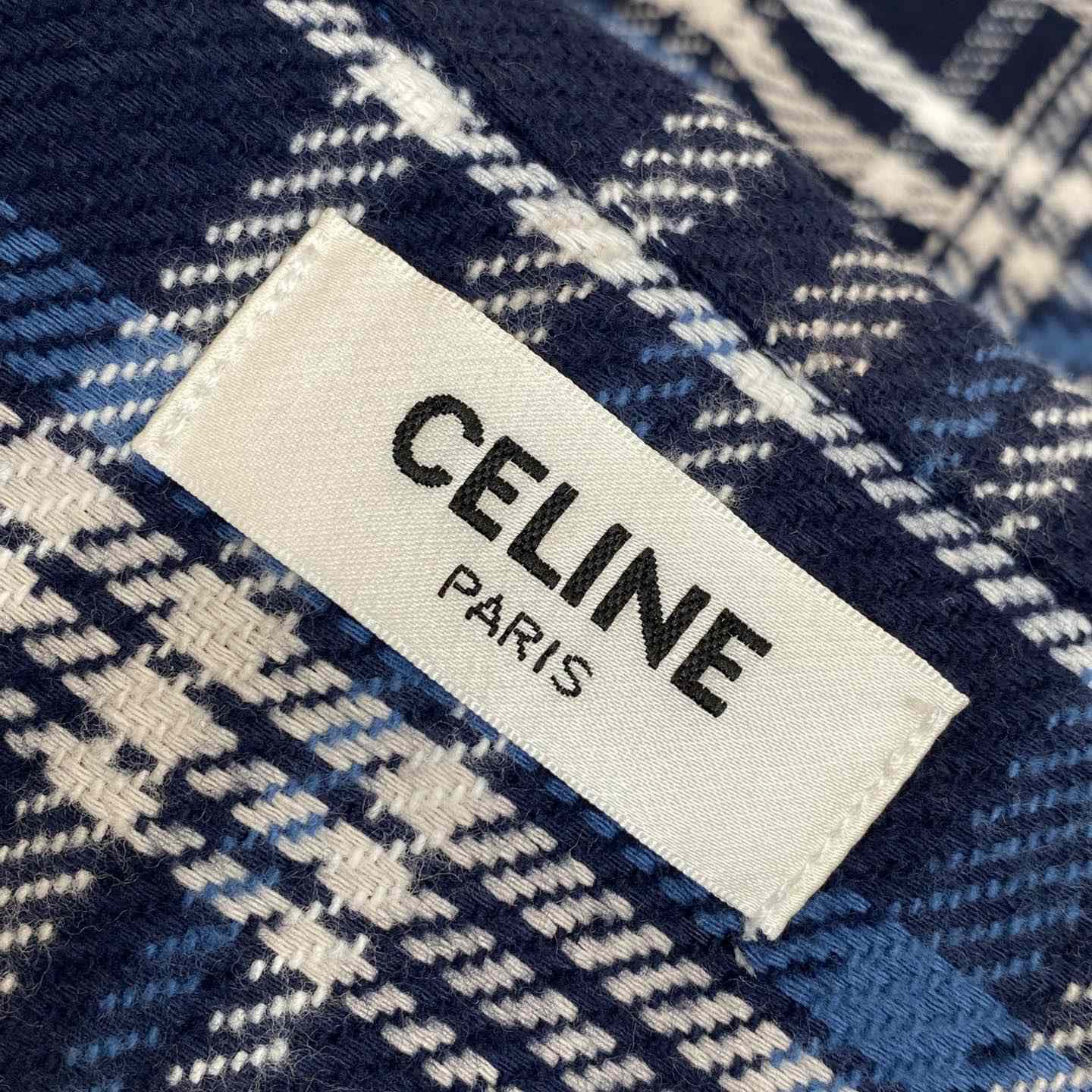 Celine Loose Lumberjack Shirt In Check Cotton - 