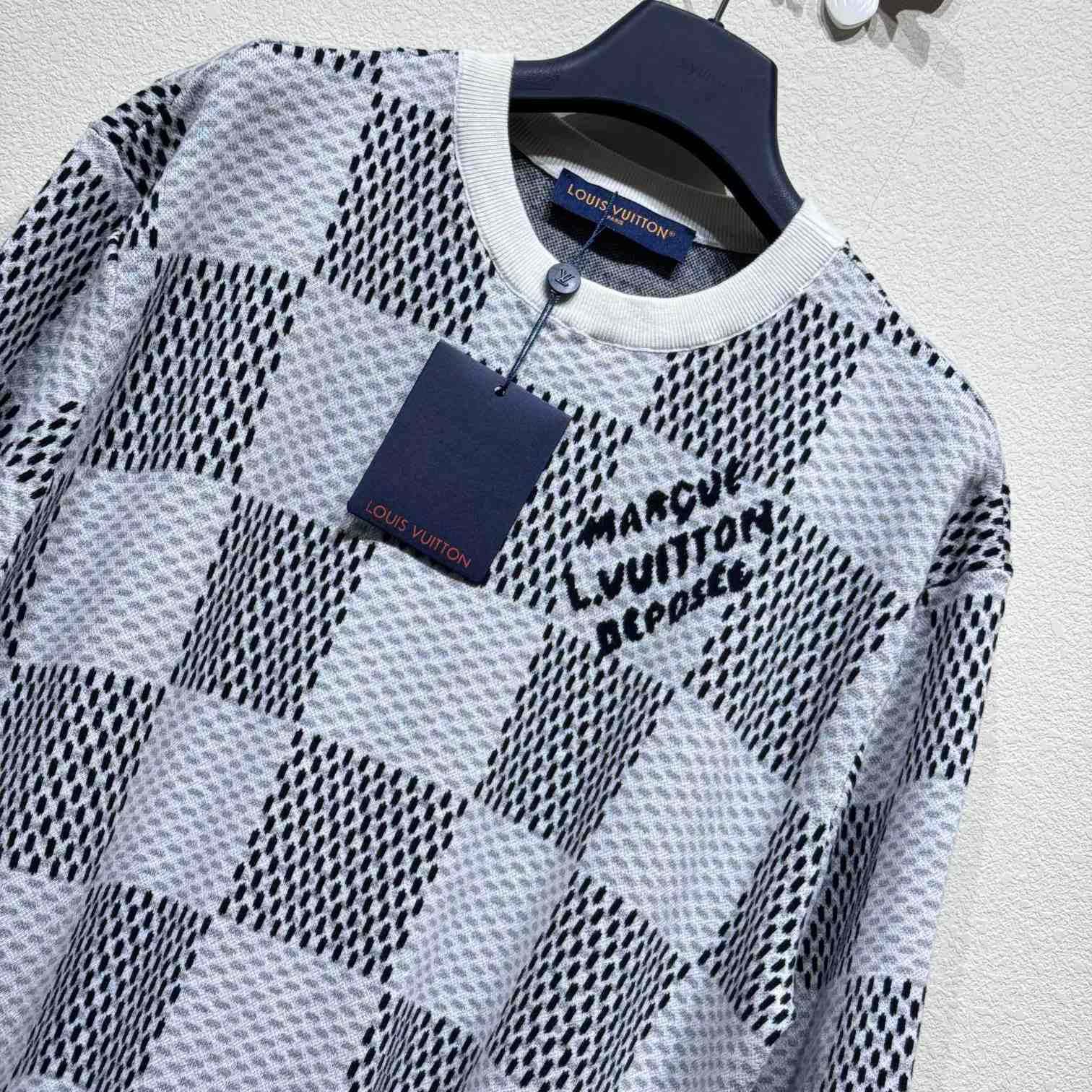 Louis Vuitton Damier Jacquard Short-Sleeved Crewneck   1AHEB7 - 
