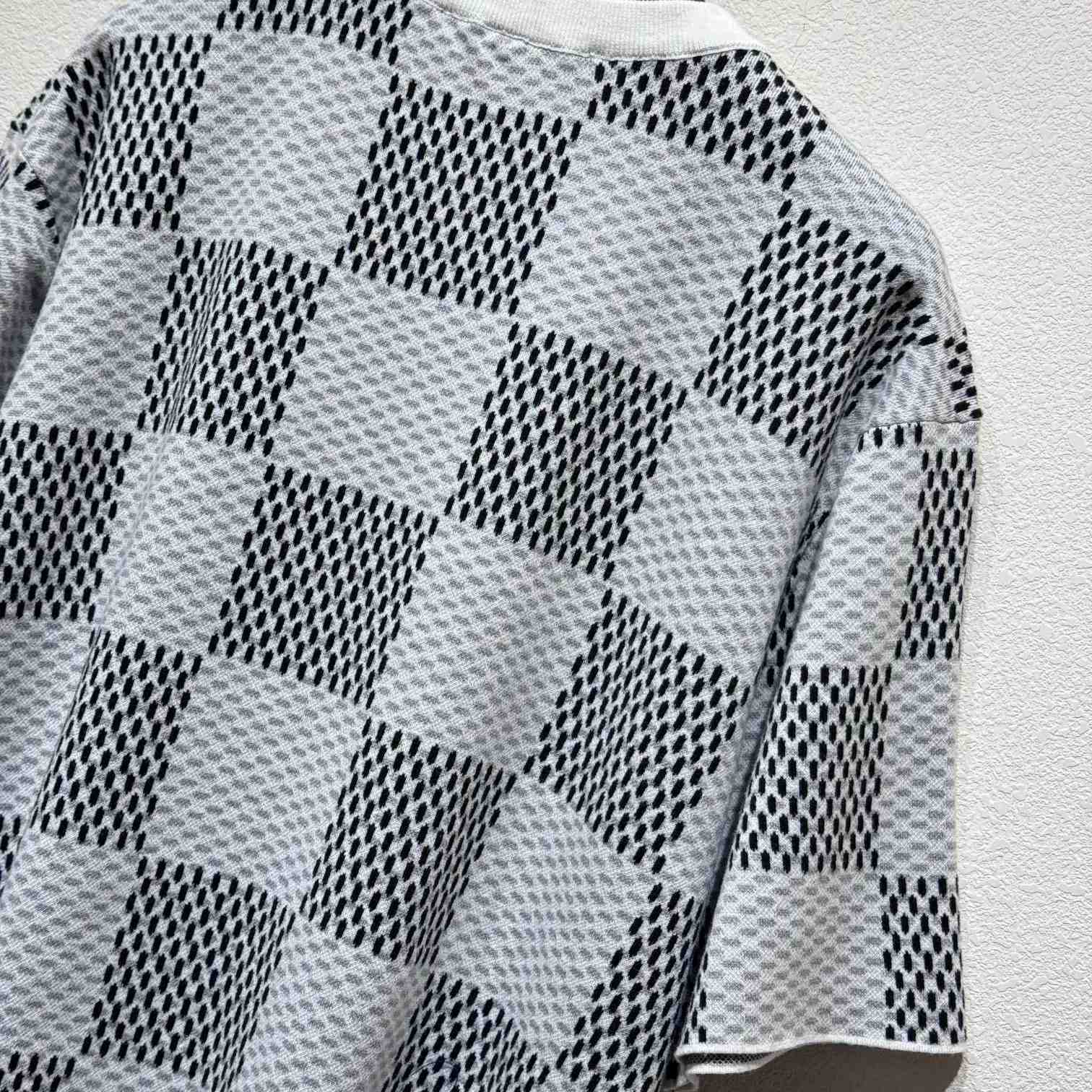 Louis Vuitton Damier Jacquard Short-Sleeved Crewneck   1AHEB7 - 