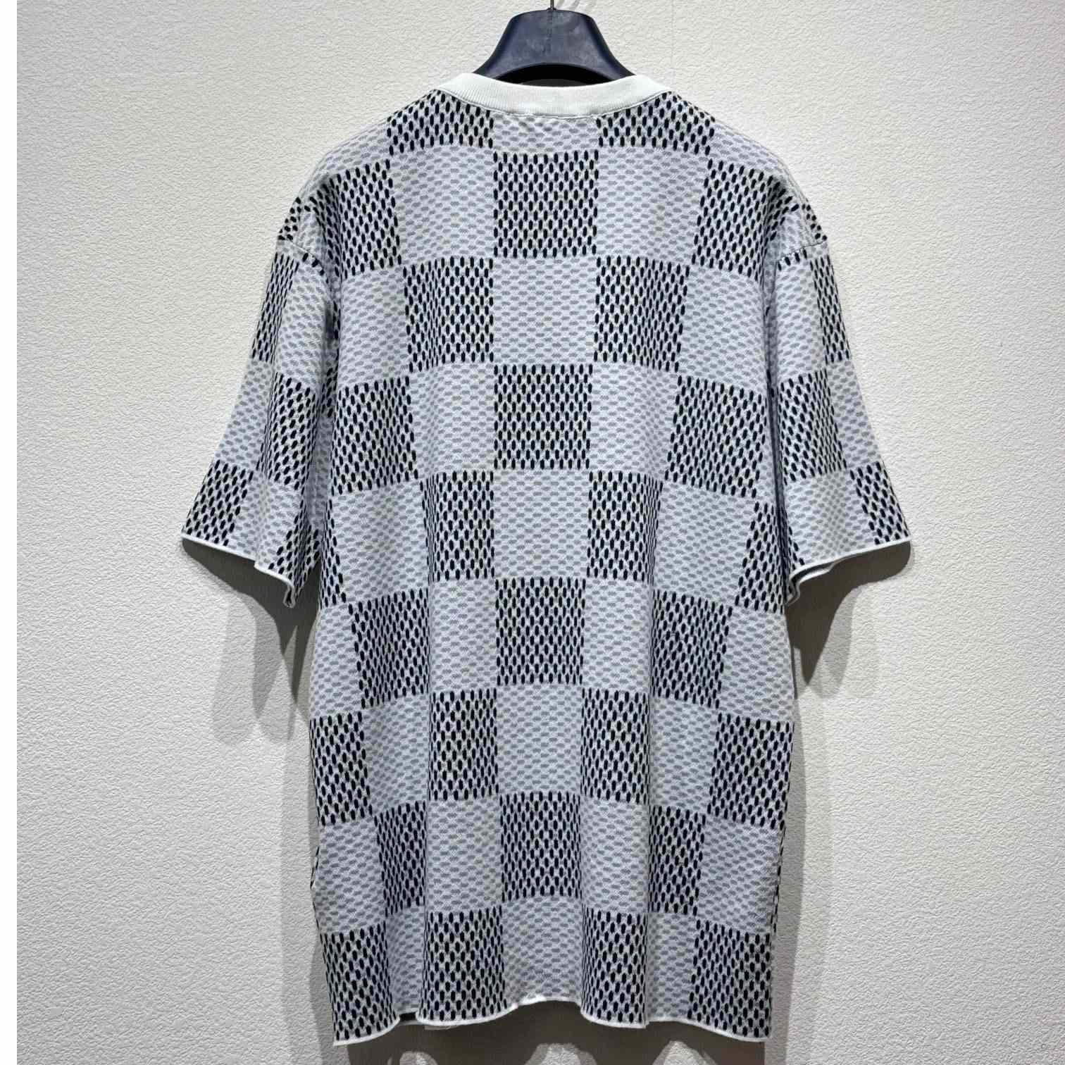 Louis Vuitton Damier Jacquard Short-Sleeved Crewneck   1AHEB7 - 
