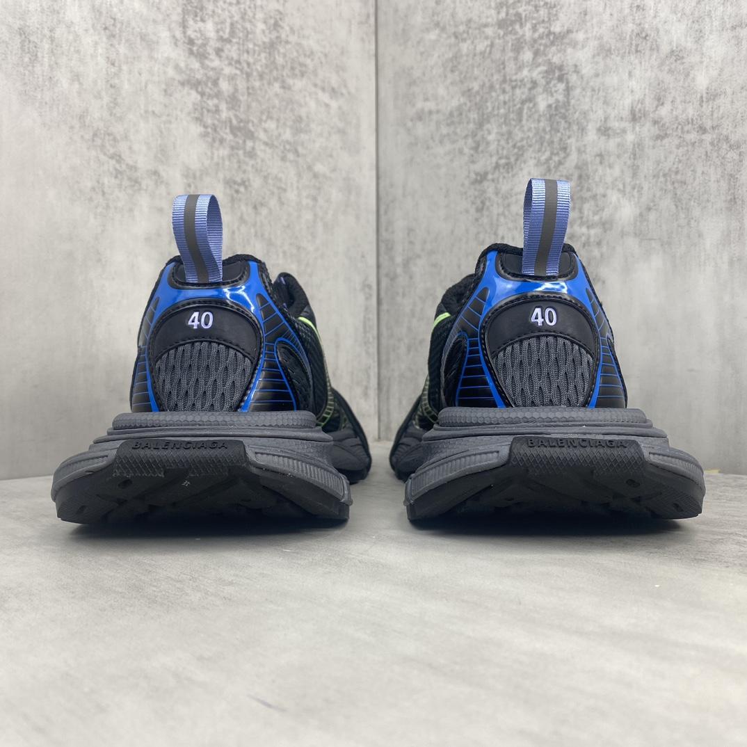 Balenciaga 3XL Sneaker In Dark Grey, Black, Blue And Green Mesh - 