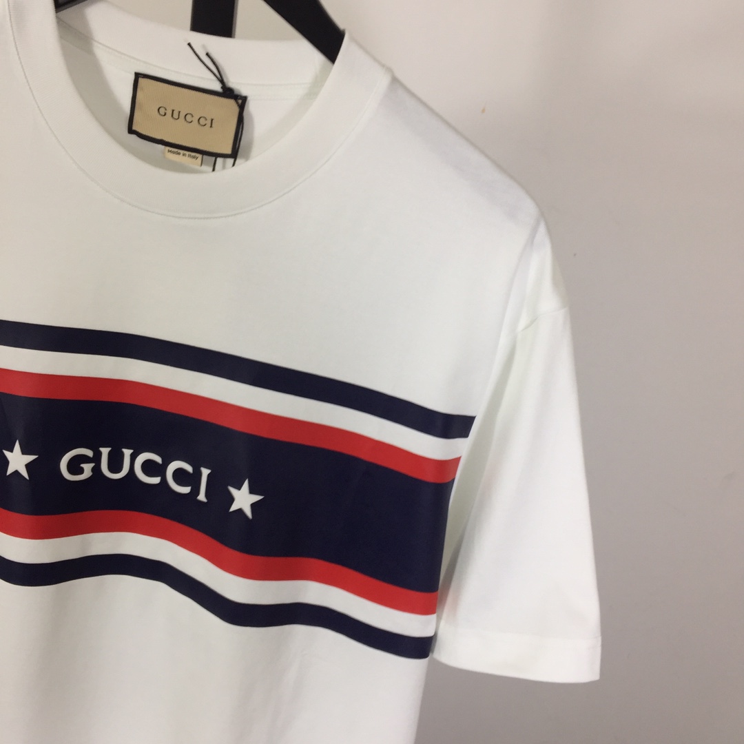 Gucci Cotton Jersey Printed T-shirt   - 