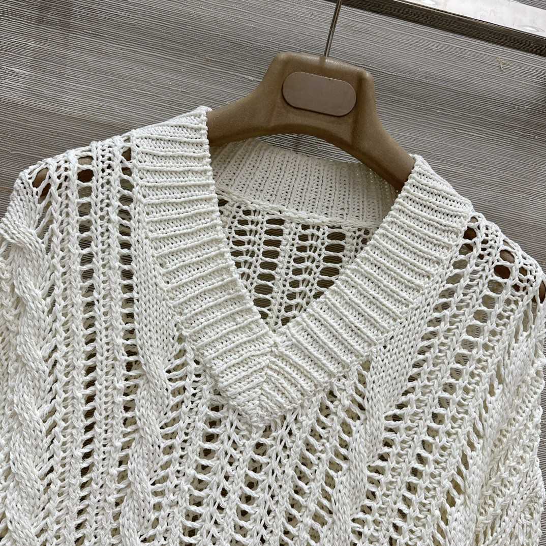 Brunello Cucinelli Jute And Cotton Cable & Mesh Sweater - 