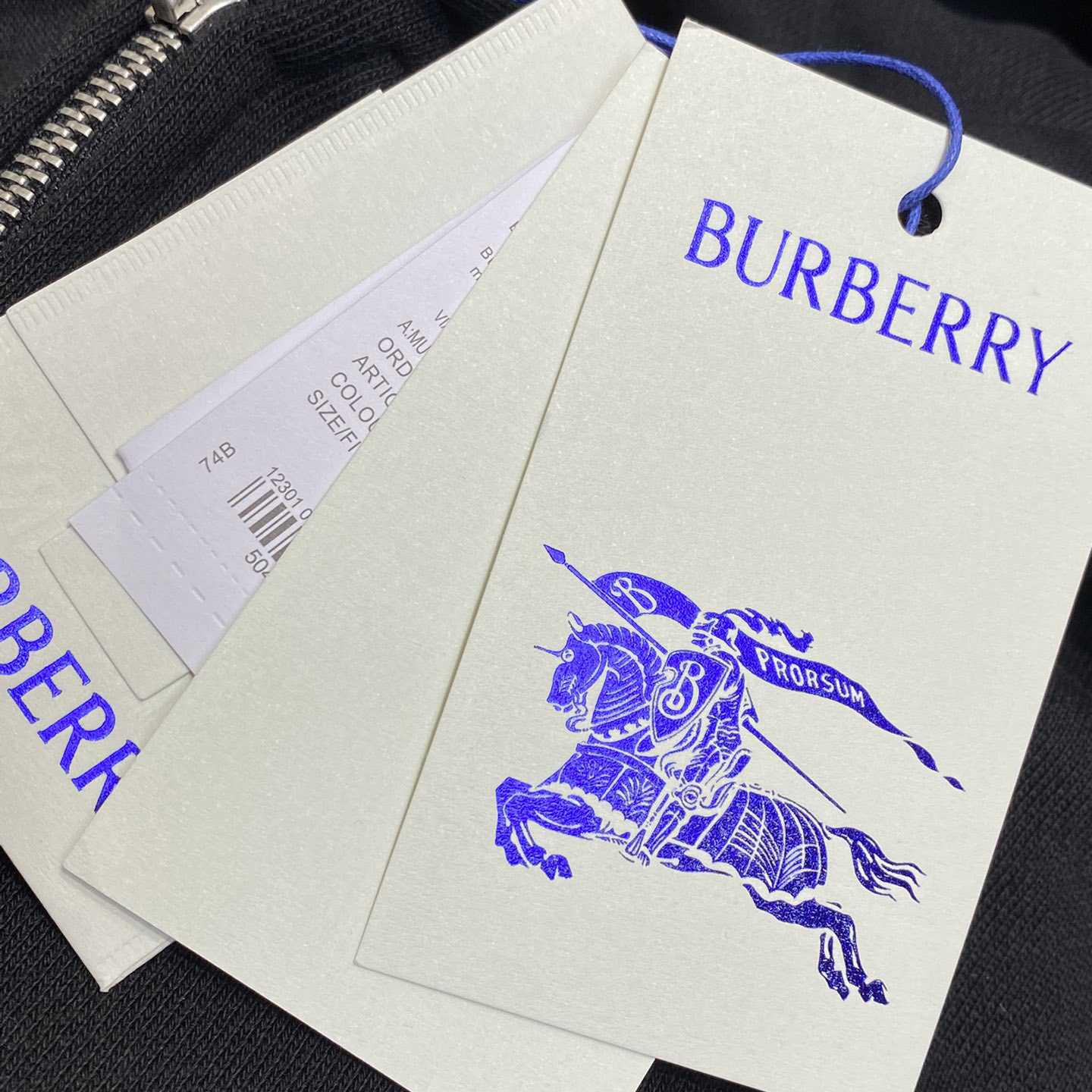 Burberry Check Label Cotton Zip Hoodie - 