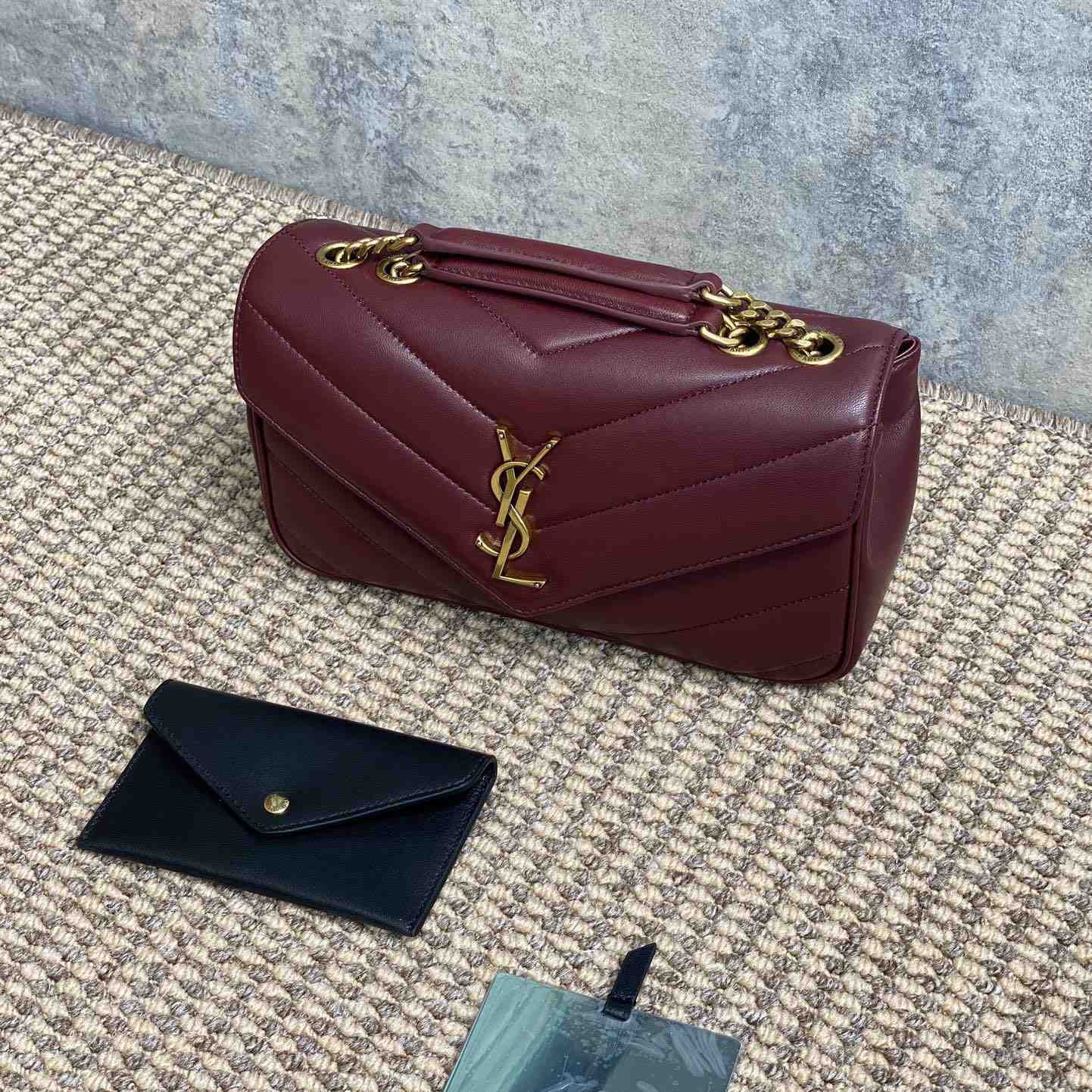 Saint Laurent Loulou Small In Matelasse Lambskin - 