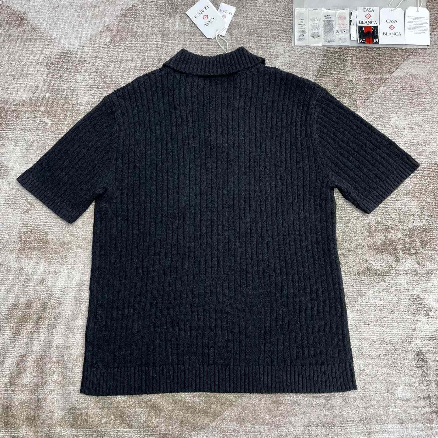 Casablanca Boucle Knit Polo Shirt   D0085 - 