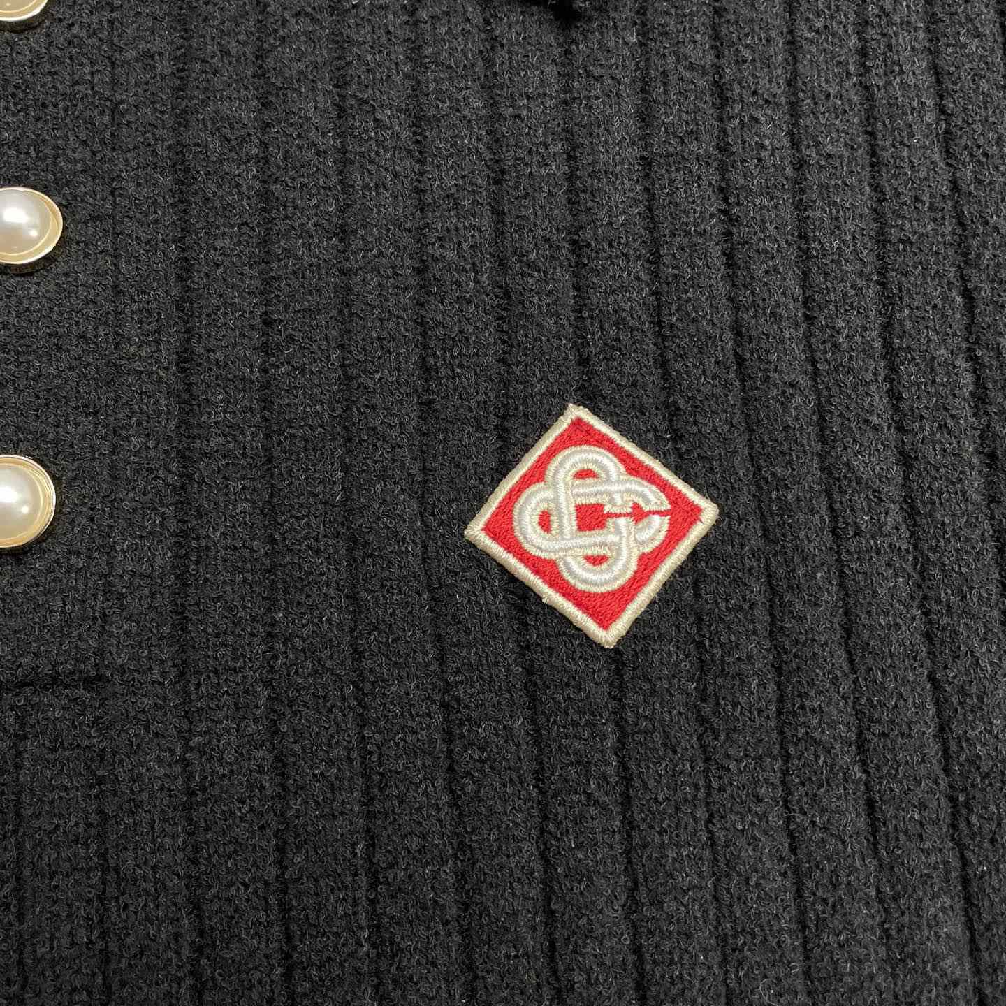 Casablanca Boucle Knit Polo Shirt   D0085 - 