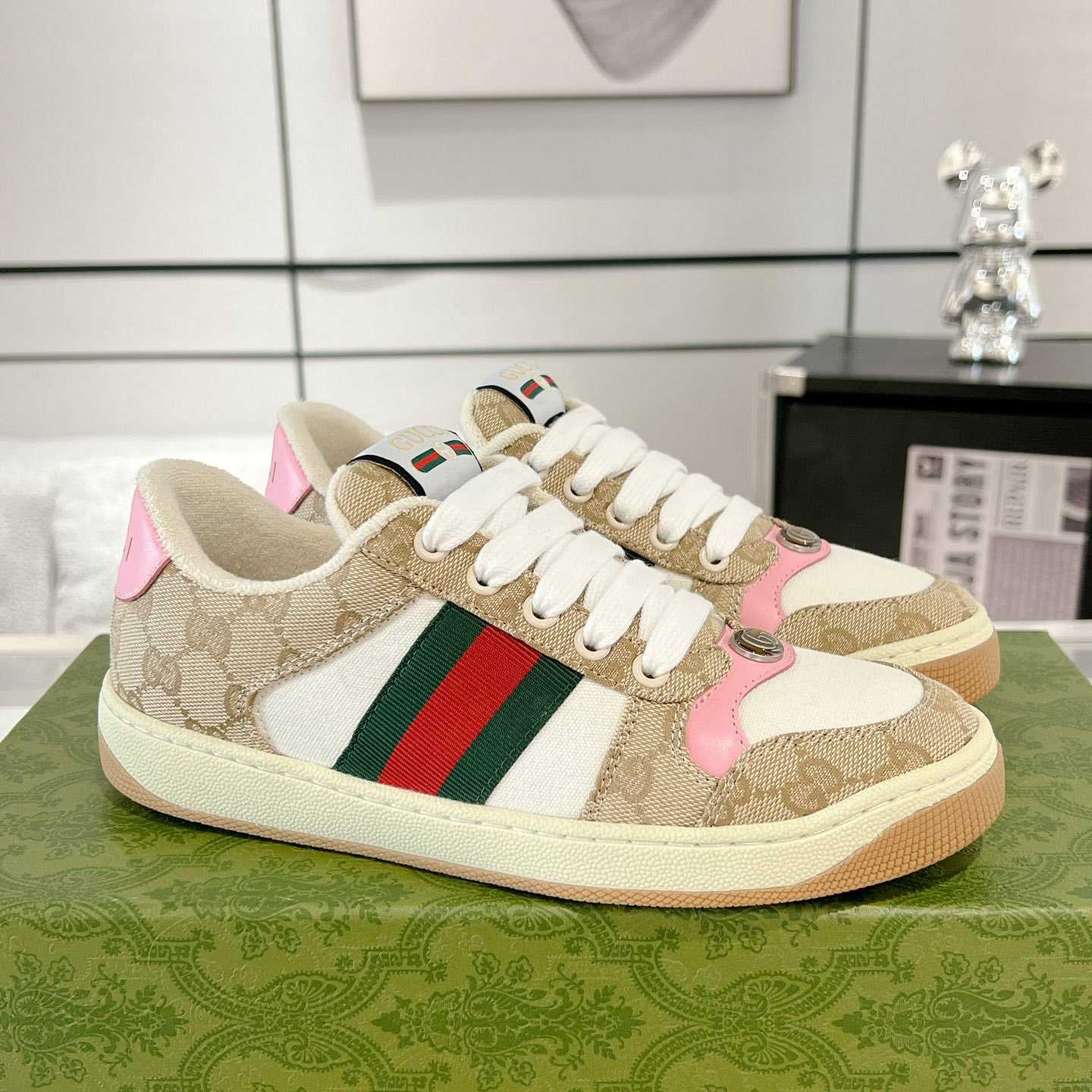 Gucci Women's Screener Sneaker  - DesignerGu