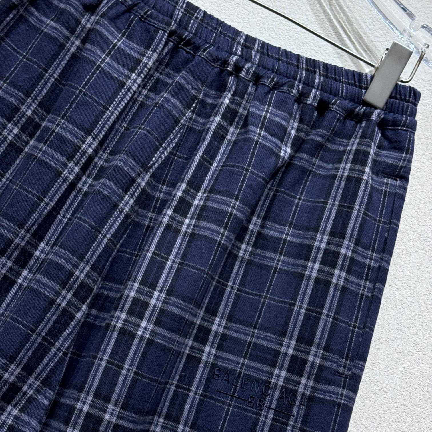 Balenciaga Plaid Casual Pants - 