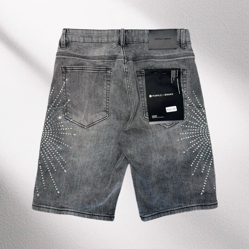 Purple-Brand Denim Shorts    6012 - 