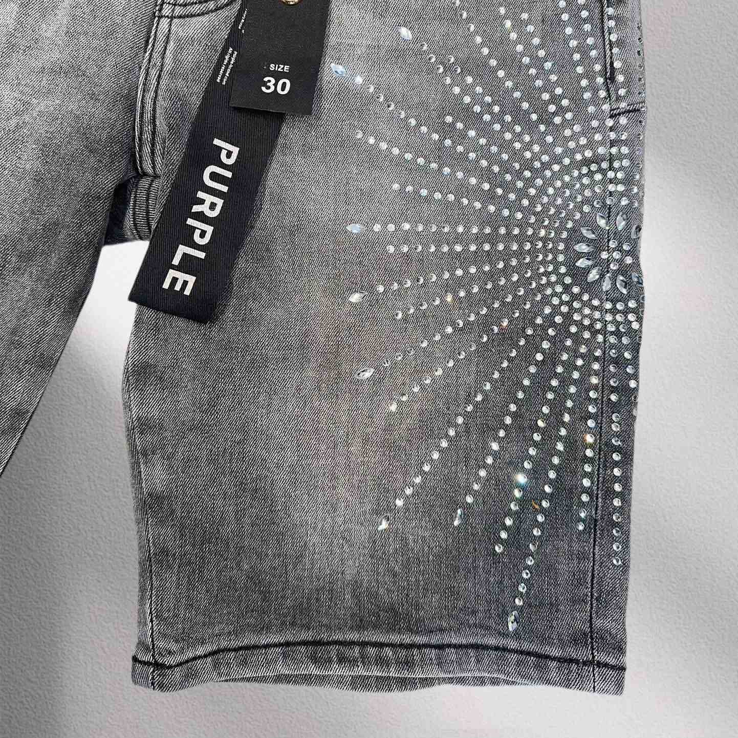 Purple-Brand Denim Shorts    6012 - 