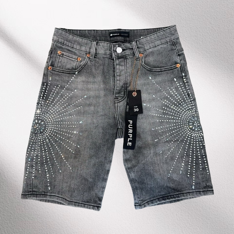 Purple-Brand Denim Shorts    6012 - 
