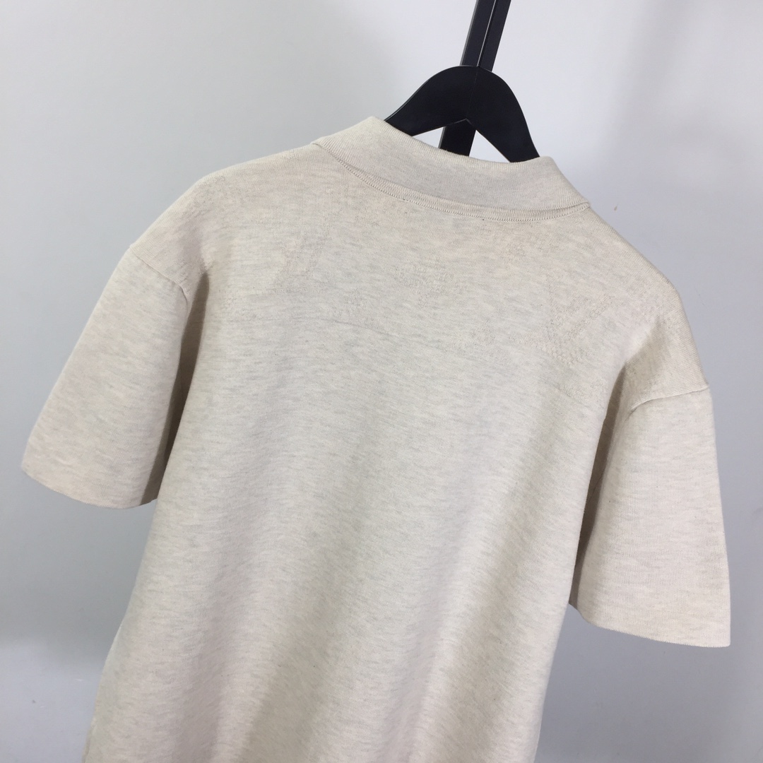 Louis Vuitton Monogram Embossed Short-Sleeved Knit Shirt - 