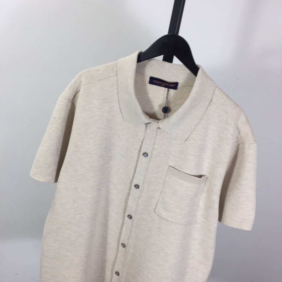 Louis Vuitton Monogram Embossed Short-Sleeved Knit Shirt - 