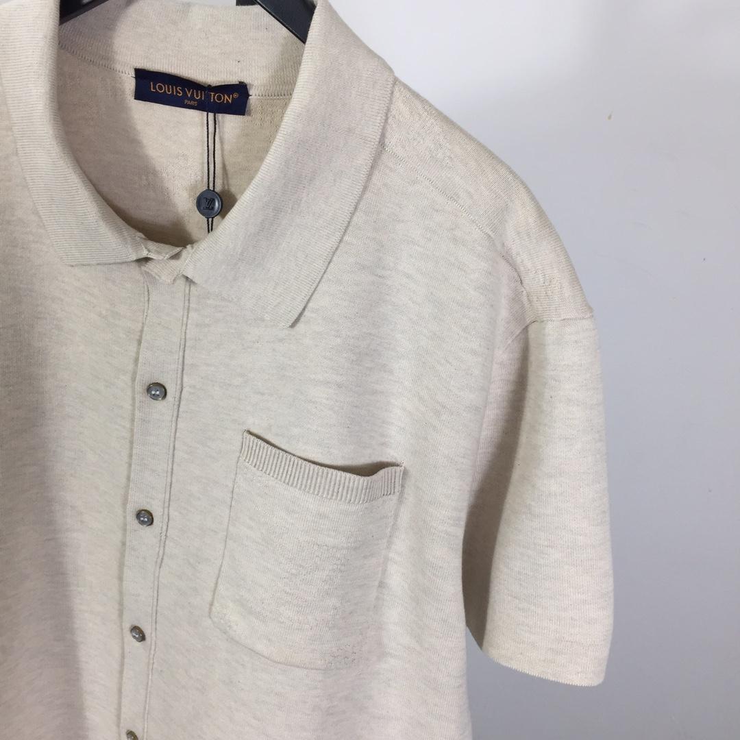 Louis Vuitton Monogram Embossed Short-Sleeved Knit Shirt - 